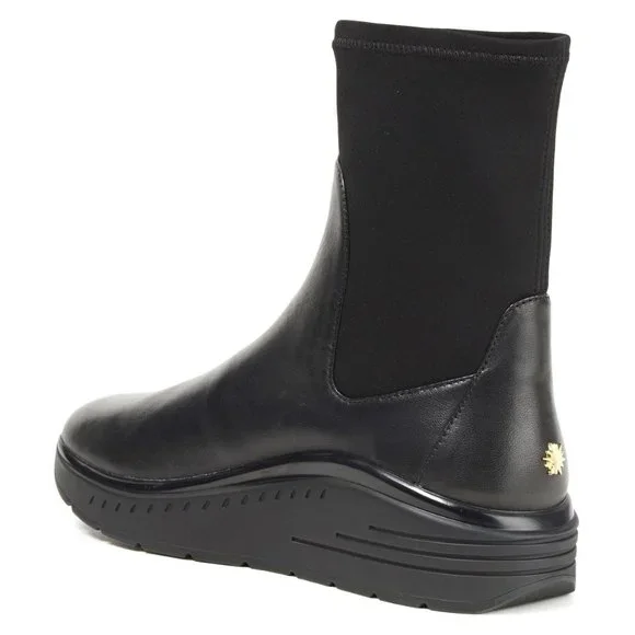 STUART WEITZMAN EVONNA BOOT PLATFORM SOCKLEATHER STRETCH BLACK6.5 (P19)